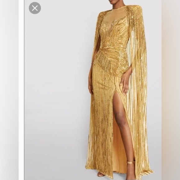 Gold MNM couture dress Fouad Sarkis - Picture 8 of 11